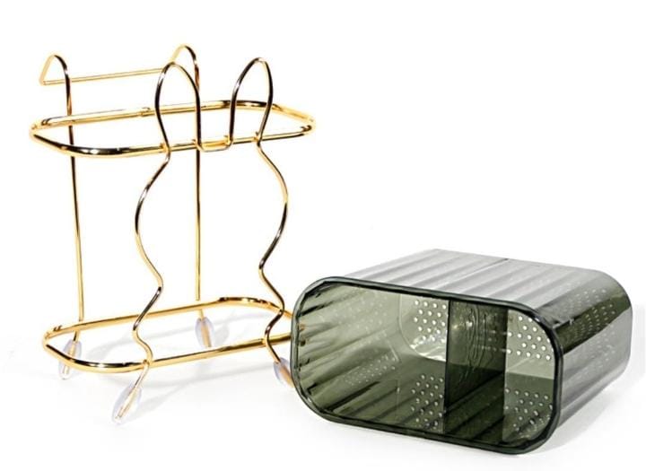 Acrylic Gold Mouse Spoon Holder – Green