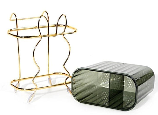 Acrylic Gold Mouse Spoon Holder – Green