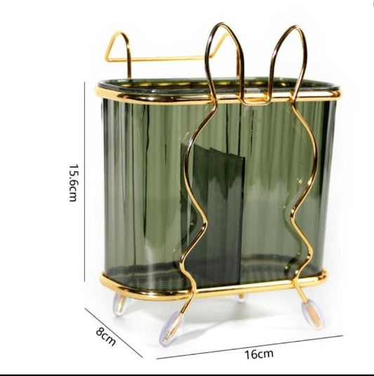 Acrylic Gold Mouse Spoon Holder – Green