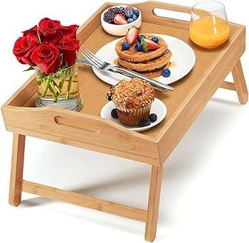 Multi purpose Foldable Bamboo Tray