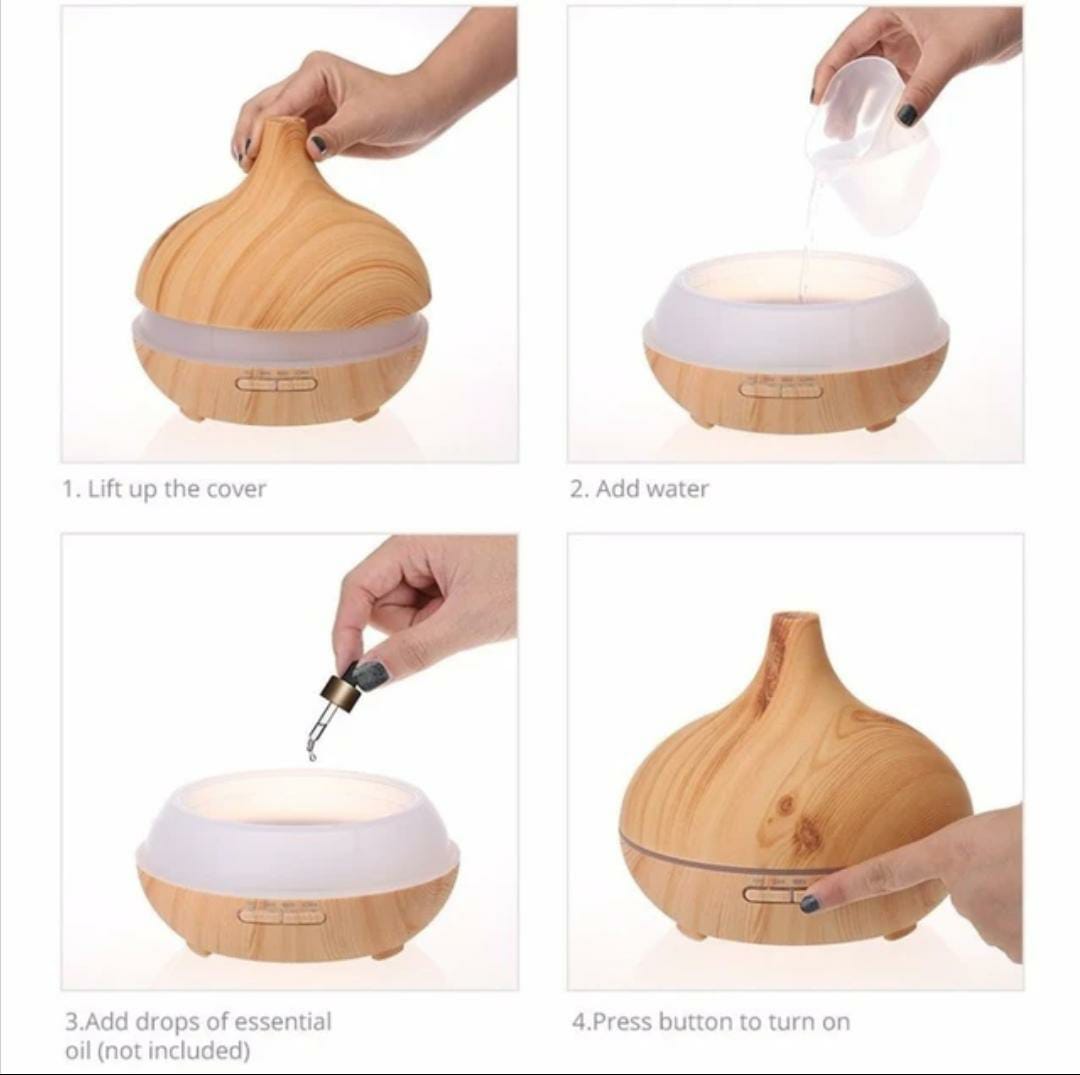 Ultrasonic Humidifier with Remote Control – 300ml