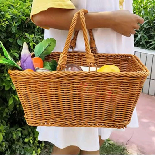 Multi-Purpose Rattan Wicker Basket