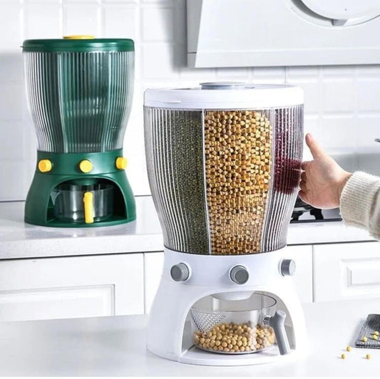 Rotating Multi-Section Cereal & Grain Dispenser