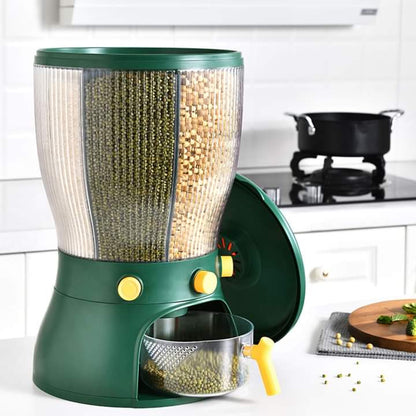 Rotating Multi-Section Cereal & Grain Dispenser