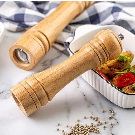 Wooden Portable Pepper & Spice Grinder with Adjustable Ceramic Core