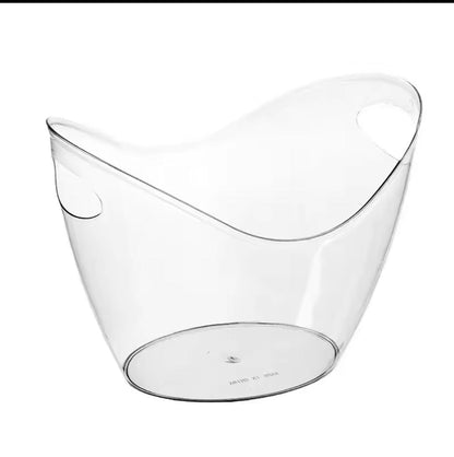 Portable Acrylic Ice Bucket.4 Litre Clear Chiller for Drinks & Parties