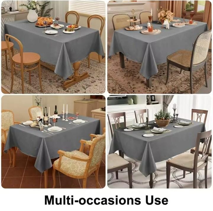 Waterproof Rectangular Tablecloth. Durable Polyester Fabric for Dining & Parties