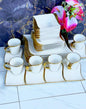 30-Piece Luxury Ceramic Dinner Set with Gold Trim