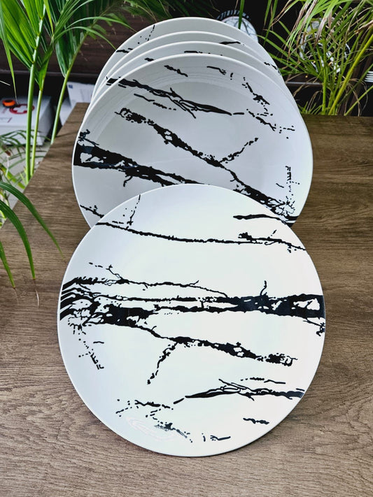 6-Piece Modern Ceramic Plate Set