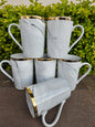 Marble Luxe Ceramic Mug Set (6pcs)