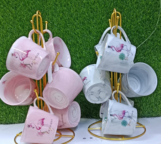 Flamingo Ceramic Mug Set