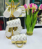 Gold Zigzag Ceramic Mug Set (6pcs)