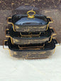 3-Piece Black & Gold Marble Ceramic Baking Dish Set serveware