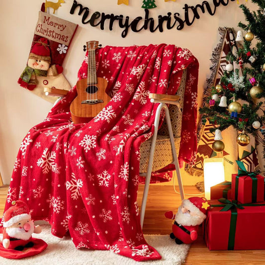Christmas Sherpa Fleece Throw Blanket