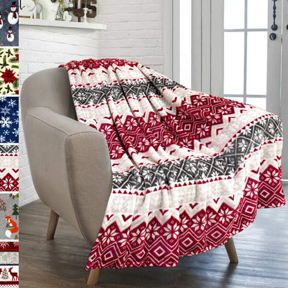 Christmas Sherpa Fleece Throw Blanket