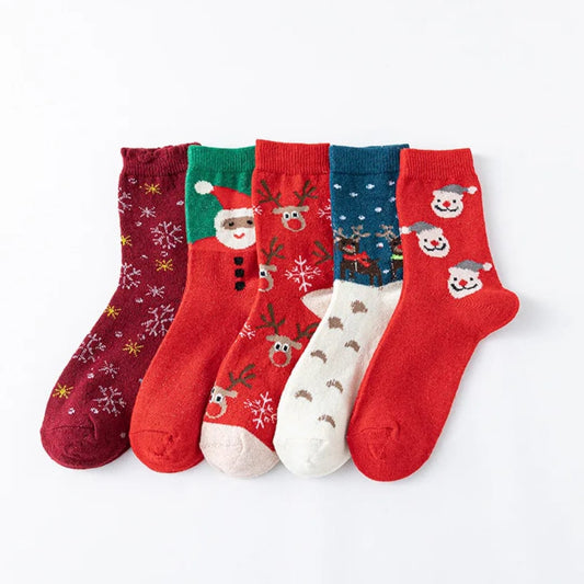 Christmas-Themed Unisex Wool Socks