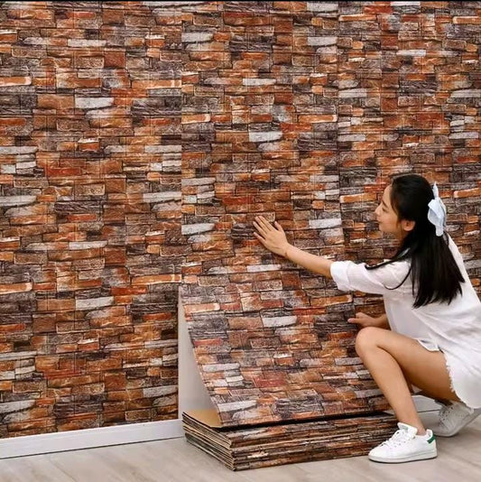 3D Brick Design Decorative Wallpaper Tile