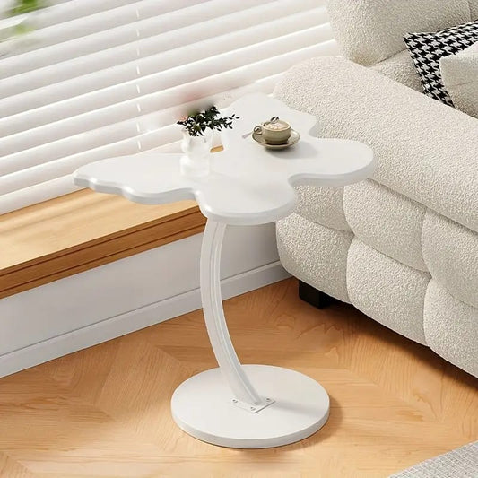 Modern Butterfly-Shaped Side Table / Stool – White