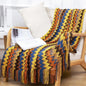 Bohemian Knitted Throw Blanket