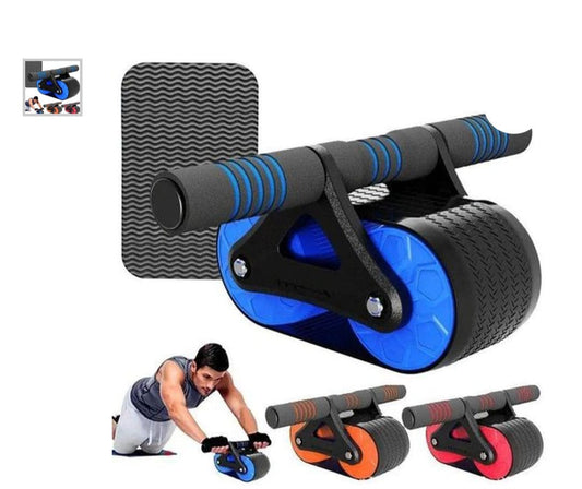Automatic Rebound Belly Wheel | Double Roller Core & Abs Trainer