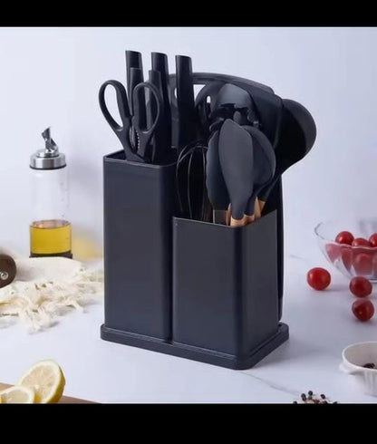Silicon 19Pcs Silicone Cooking spoon & knife set