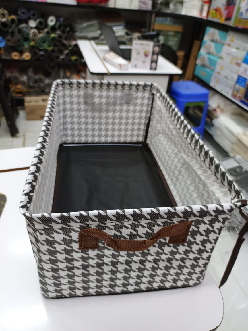 Fabric Organizer with a Cover / Storage basket