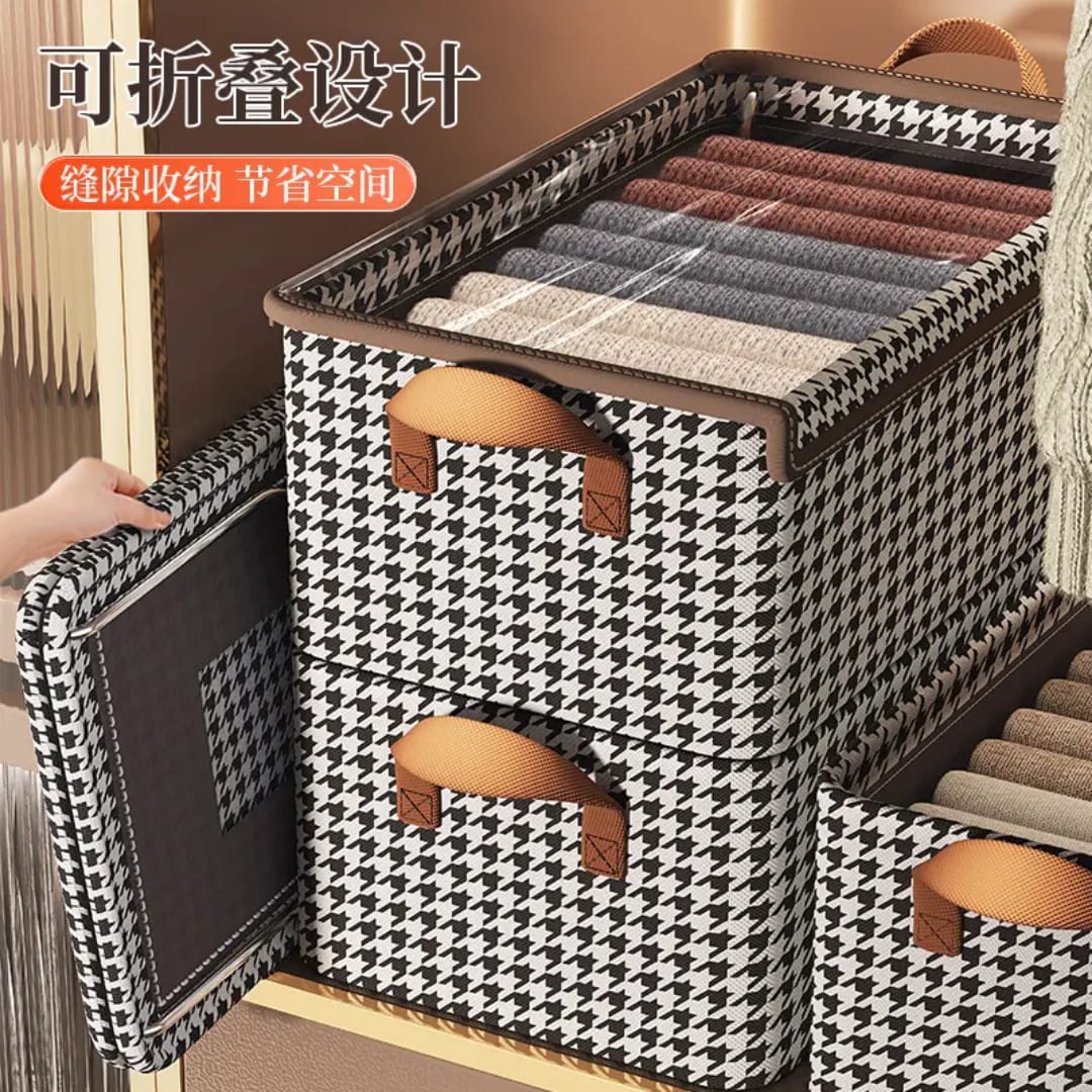 Fabric Organizer with a Cover / Storage basket