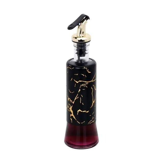 glass oil dispenser marble themed