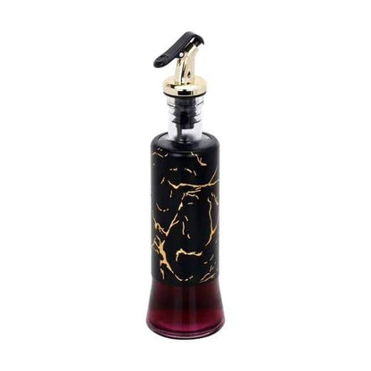 glass oil dispenser marble themed