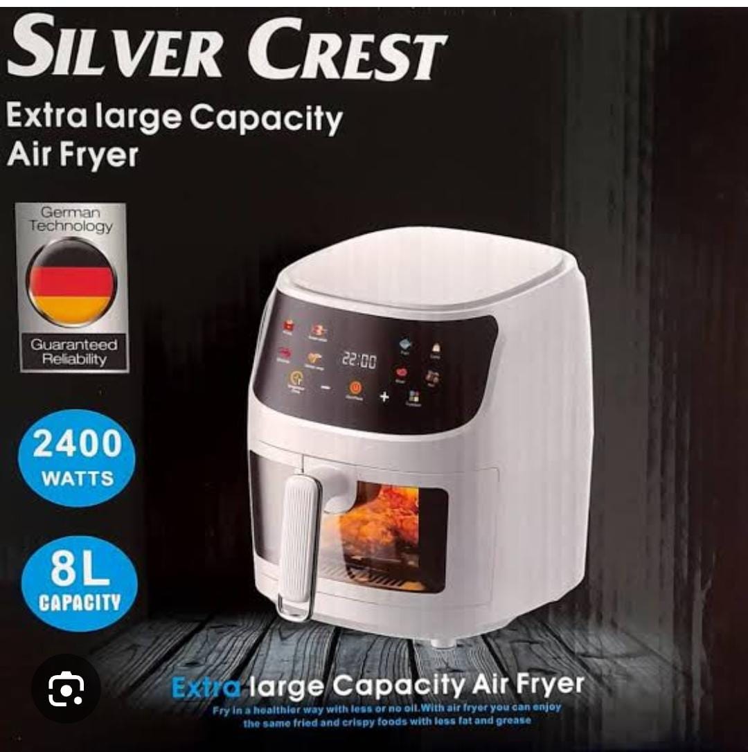 Silver Crest 8L Air Fryer – Large Capacity, Oil-Free Healthy Cooking