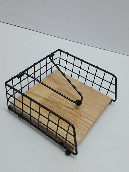 Elegant Metal & Wood Napkin/serviette Holder