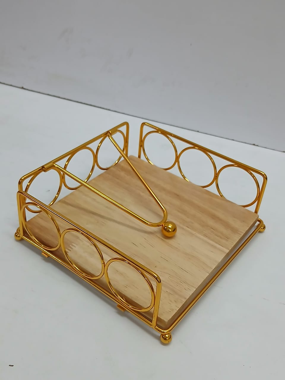 Elegant Metal & Wood Napkin/serviette Holder