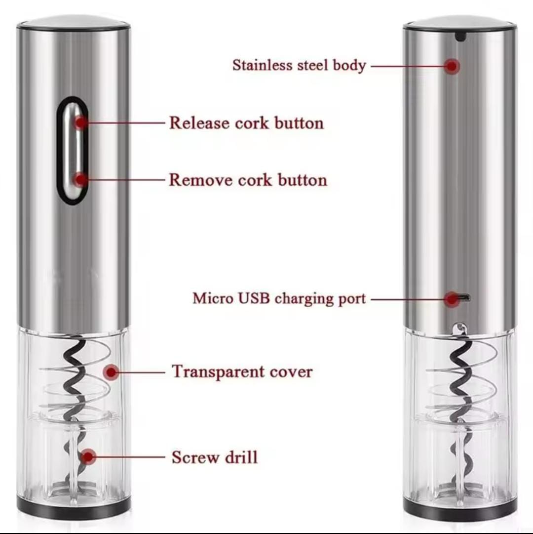 Electric Wine Bottle Opener with Foil Cutter