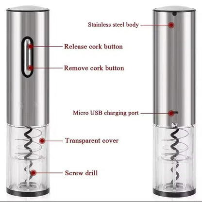 Electric Wine Bottle Opener with Foil Cutter