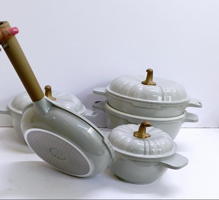 9PCS USFE Pumpkin Granite Cookware Set