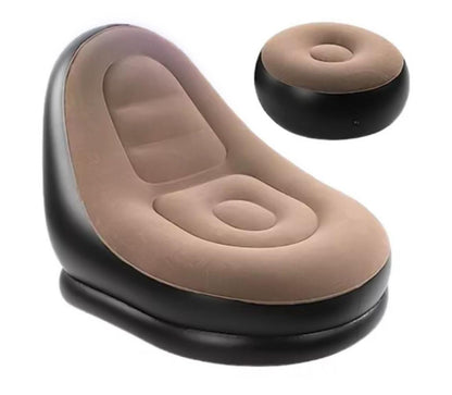 Inflatable Seat with Foot Rest & Manual Pump