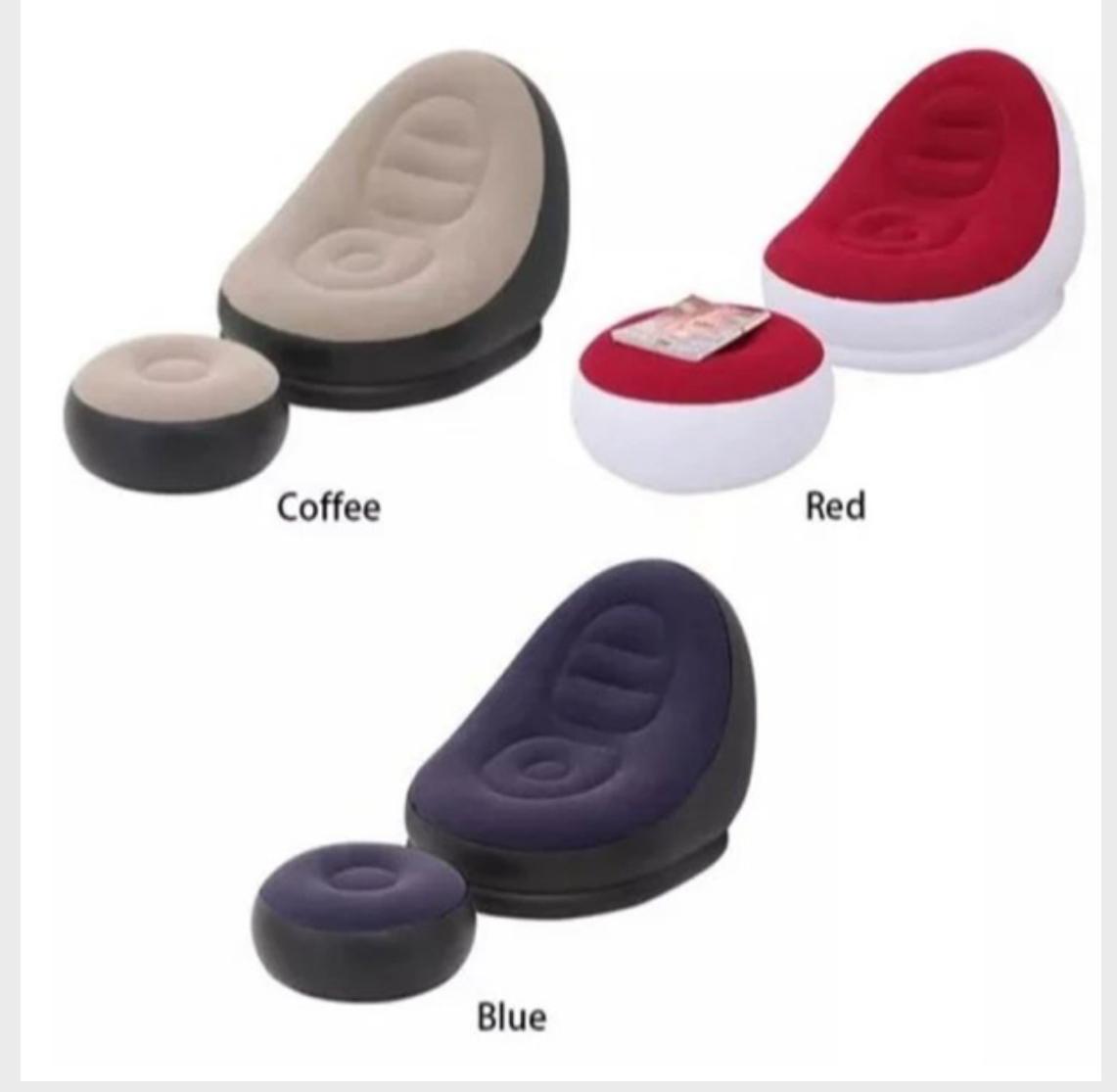 Inflatable Seat with Foot Rest & Manual Pump
