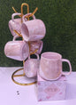 Marble Ceramic Mug Set (6pcs)