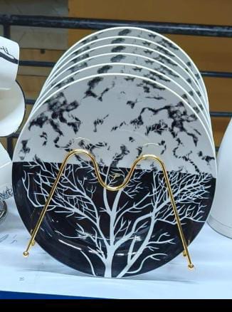 6-Piece Tree Design Ceramic Plate Set