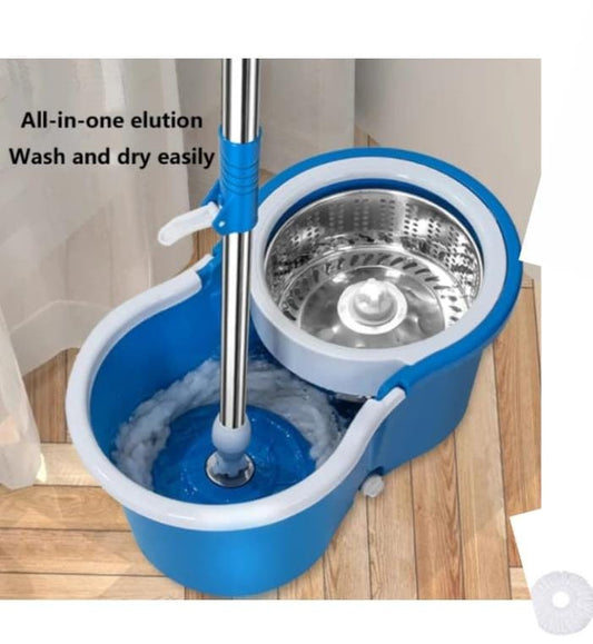 Rotating spin mop  and cleaning bucket