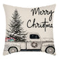 Christmas Themed Linen Throw Pillow Covers (45×45cm)