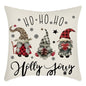 Christmas Themed Linen Throw Pillow Covers (45×45cm)