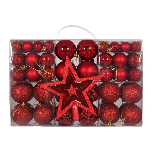 101-Piece Christmas Tree Decoration Balls Set-Rose Gold, Gold,  Silver,  Red,  Red & Gold