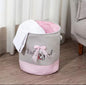 Printed Multipurpose Fabric Basket (35×40cm) for laundry, toys, shopping, storage, or home organization.