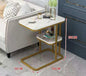 Luxury Marble Side Table with Gold Frame