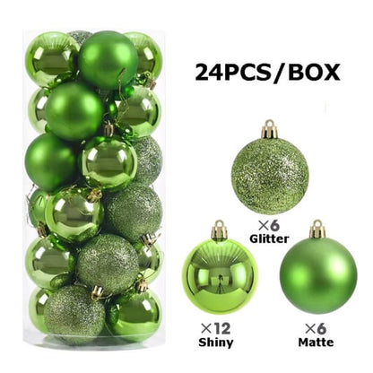 24PCS Christmas Balls Decoration Set – 4cm