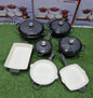 NSFE 11 PCS Enamel Cast Iron Cooking Pots Set