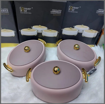 3-Piece Luxury Insulated Hotpot Set serveware