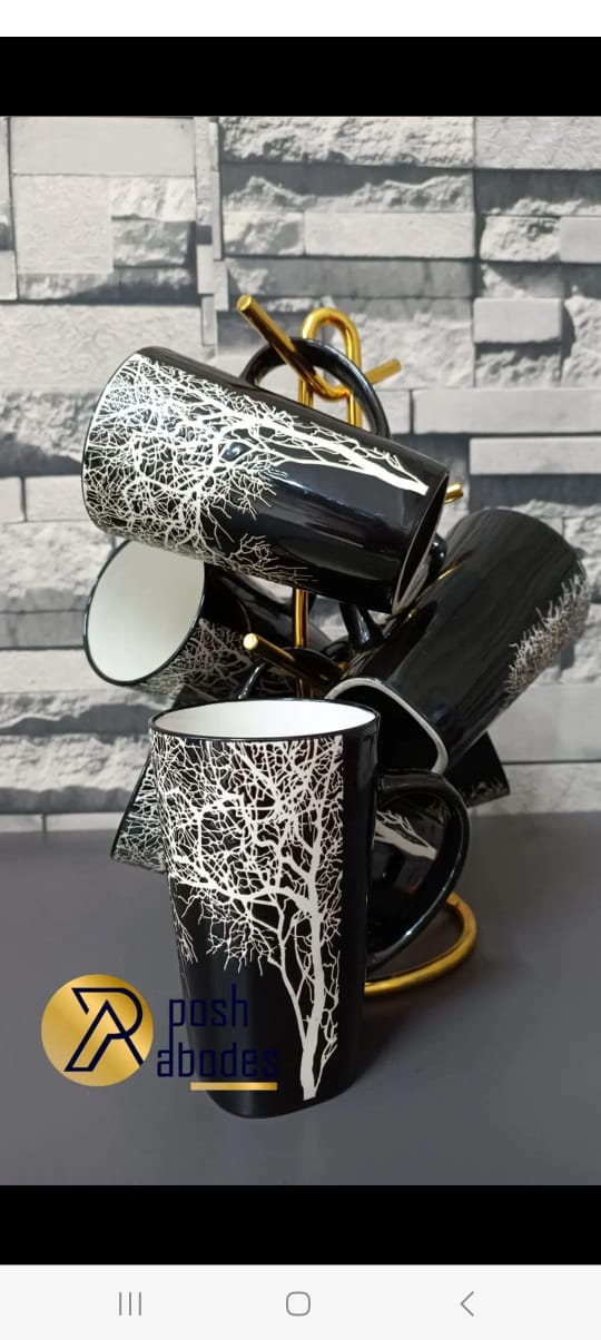 Large Ceramic Tree Mug – Unique & Artistic Coffee Cup with Nature-Inspired Design