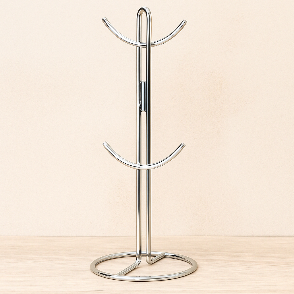 Gold Stainless Steel Cup Holder – Elegant & Durable Drinkware Organizer